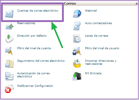 cpanel correo